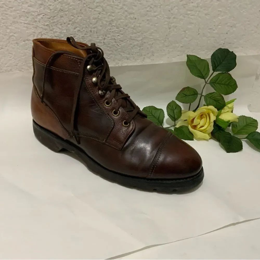 Allen Edmonds Oxford brown Ankle Lace Up Dress Boots Size 8.5 D